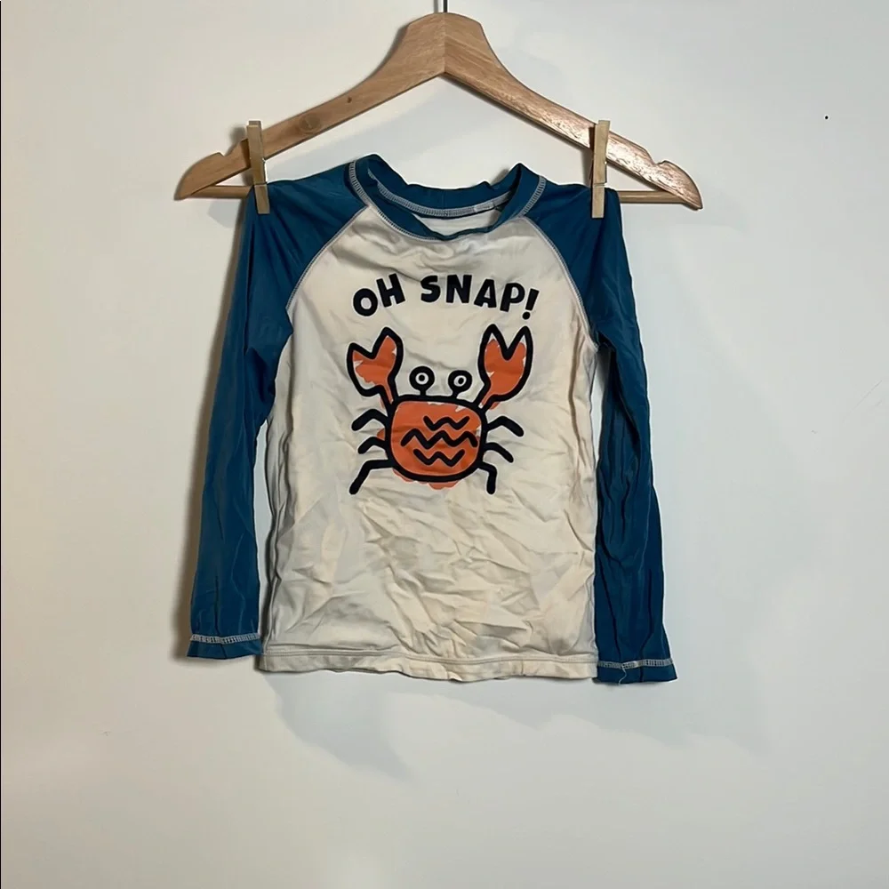 Gymboree (5T) Crab Sun/Swim Shirt - Blue & White